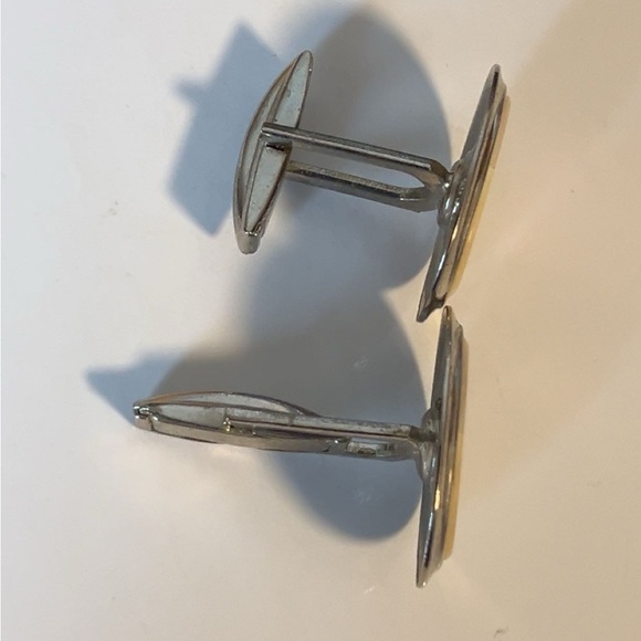 Vintage Silver tone and Mother of Pearl Cufflinks - Picture 3 of 3